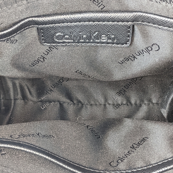 Calvin Klein Saffiano Black Square Tote w/ Detachable Shoulder Strap - Picture 11 of 16